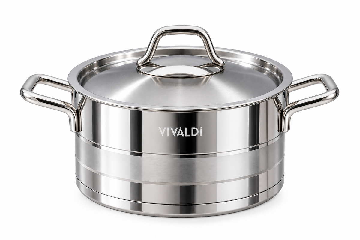ELEGANCE 13-PIECE STAINLESS STEEL COOKWARE SET - COPPER HANDELS