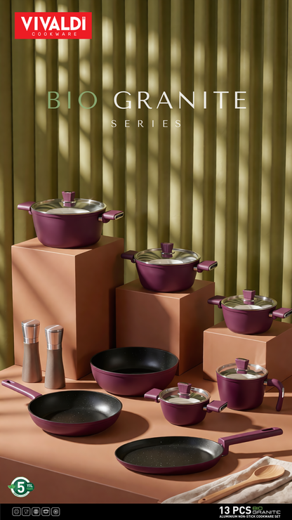 BIO GRANITE 13-PIECE COOKWARE SET