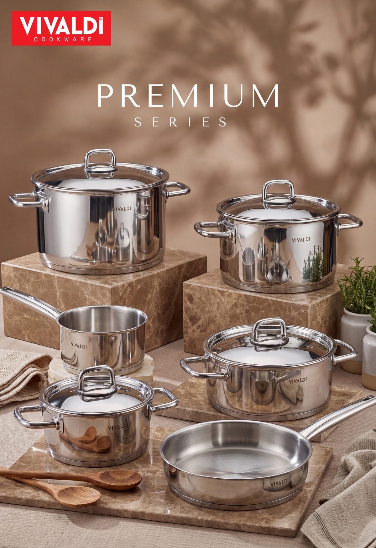 PREMIUM 11-PIECE STAINLESS STEEL COOKWARE SET