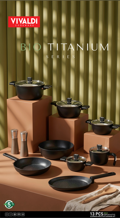 BIO TITANIUM 13-PIECE COOKWARE SET