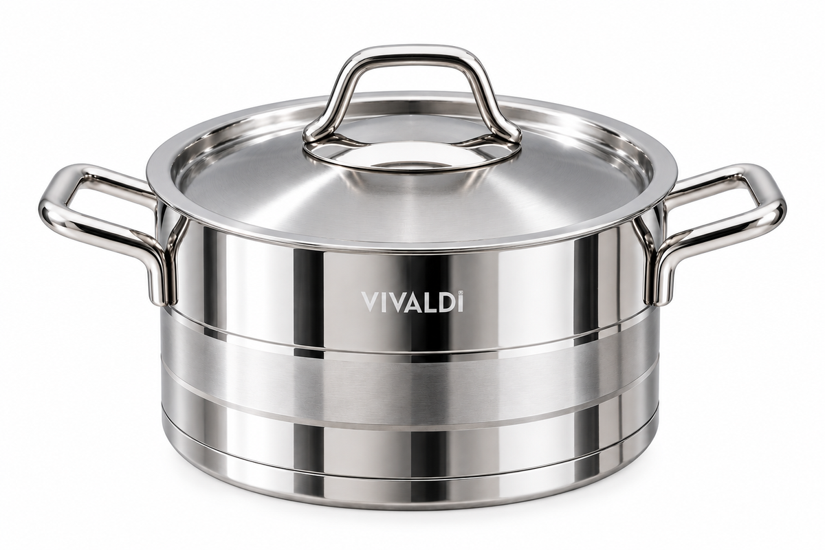 ELEGANCE 13-PIECE STAINLESS STEEL COOKWARE SET - COPPER HANDELS