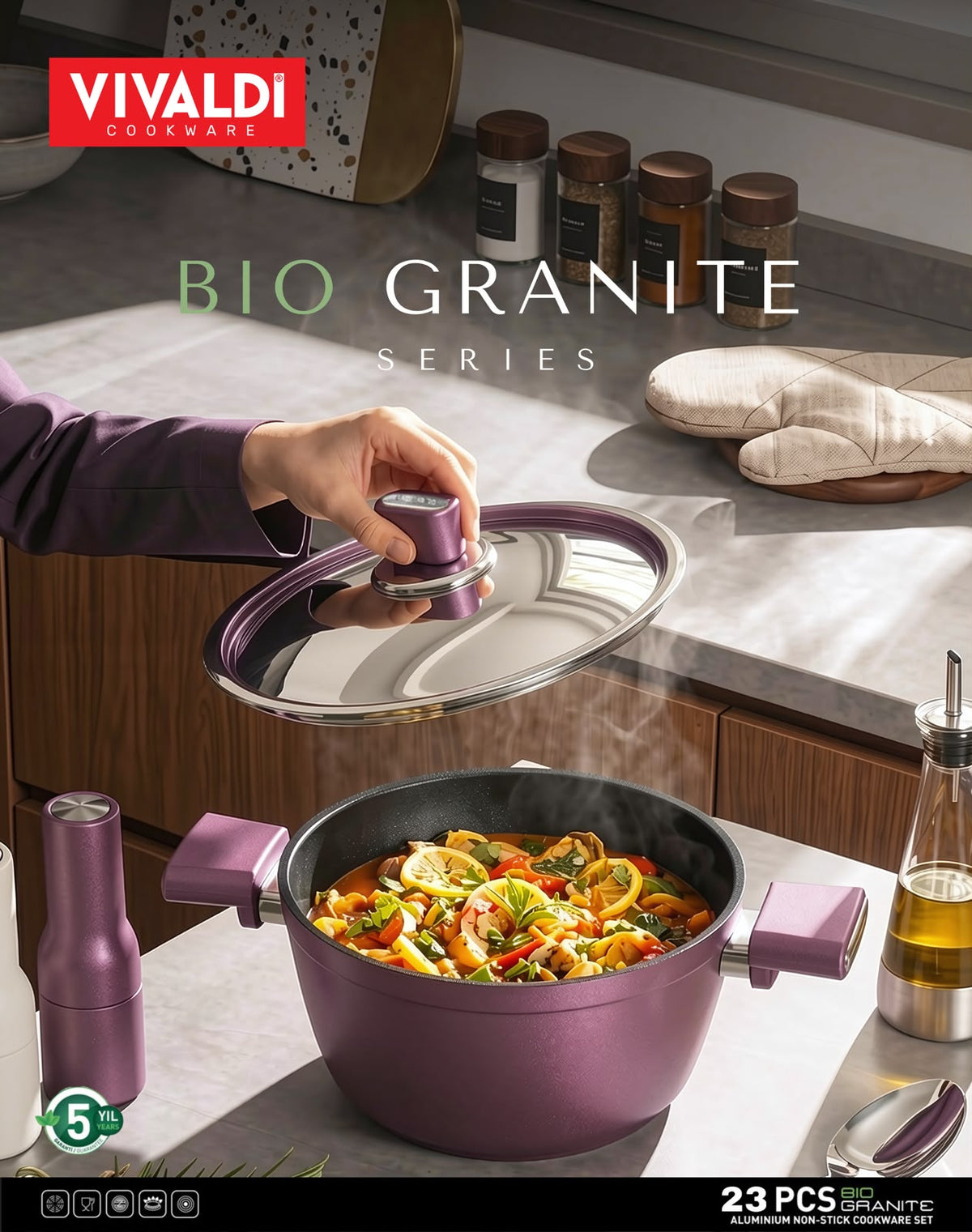 BIO TITANIUM 23-PIECE COOKWARE SET