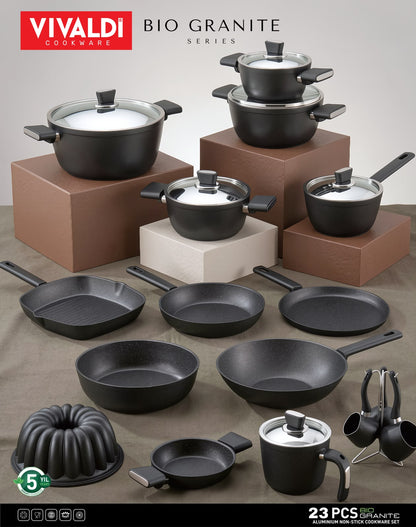BIO GRANITE 23-PIECE COOKWARE SET