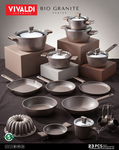 BIO GRANITE 23-PIECE COOKWARE SET