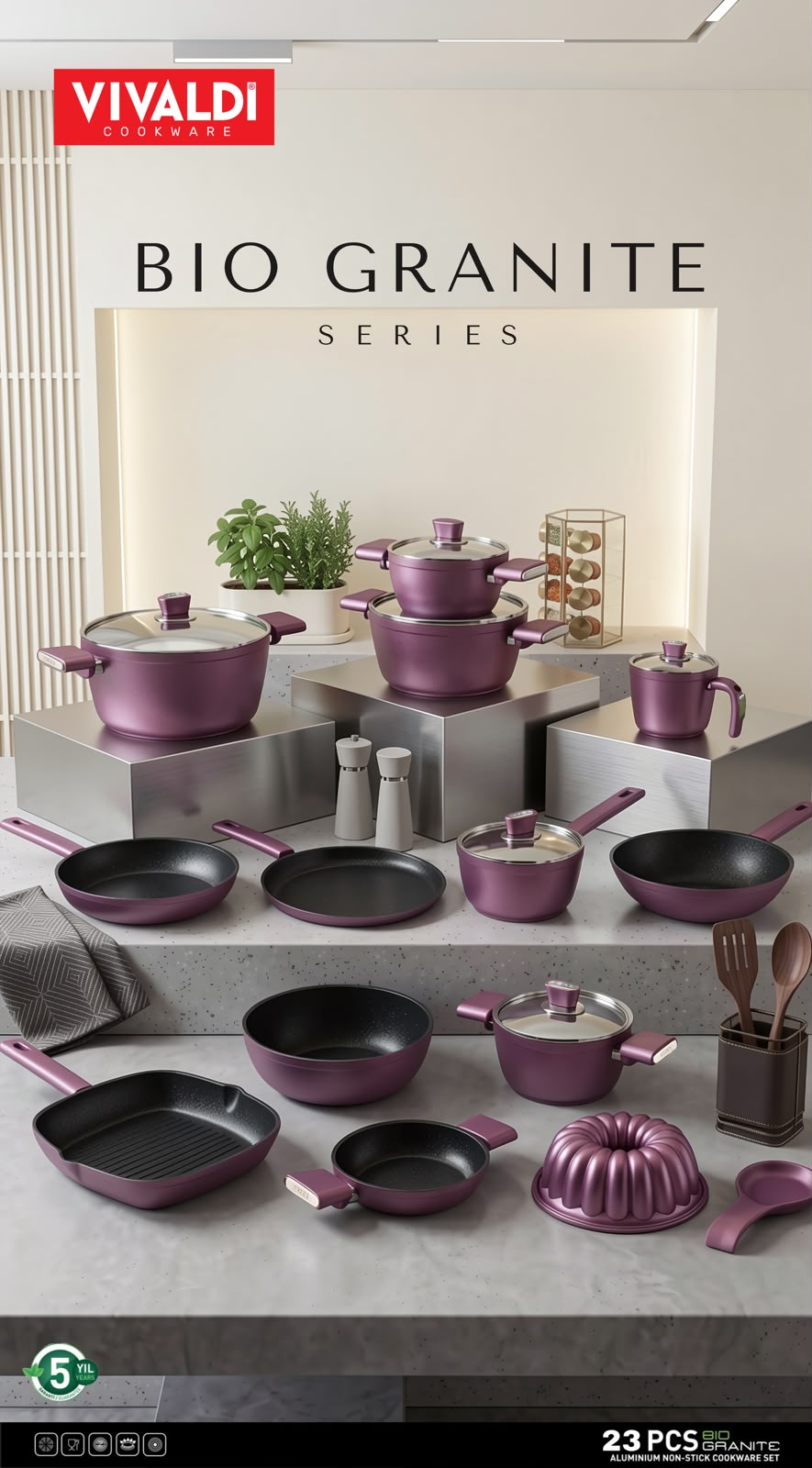 BIO TITANIUM 23-PIECE COOKWARE SET