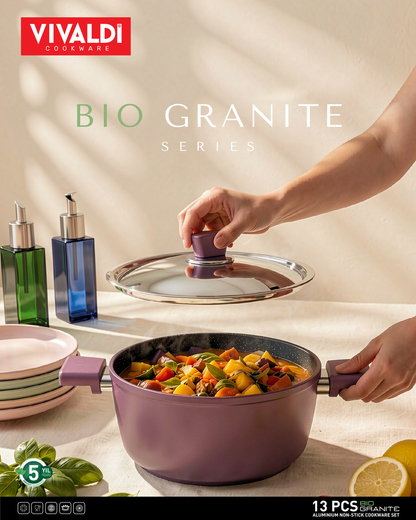 BIO GRANITE 13-PIECE COOKWARE SET