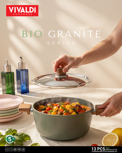 BIO GRANITE 13-PIECE COOKWARE SET