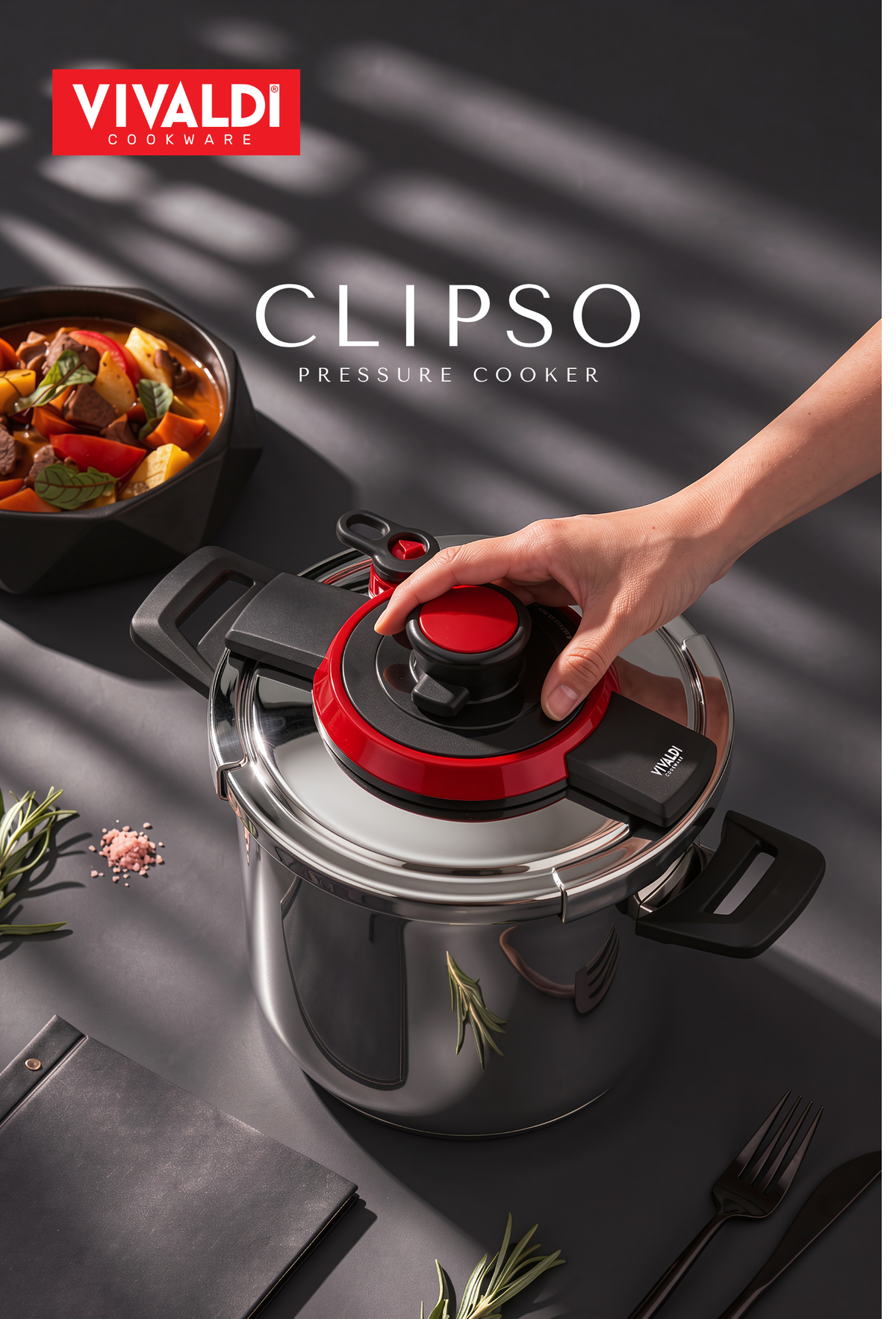 CLIPSO 10-LITER STAINLESS STEEL PRESSURE COOKER