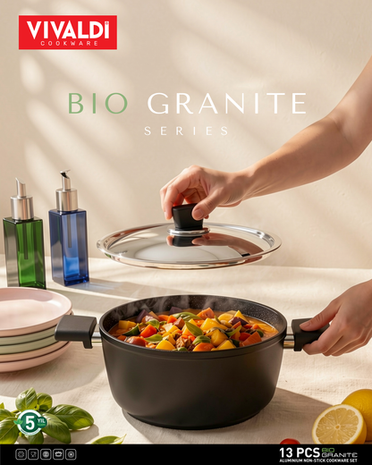 BIO GRANITE 13-PIECE COOKWARE SET