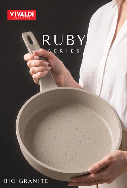 RUBY 12-PIECE DIE-CAST GRANITE COOKWARE SET