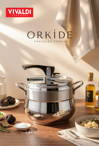 ORKIDE 10-LITER STAINLESS STEEL PRESSURE COOKER