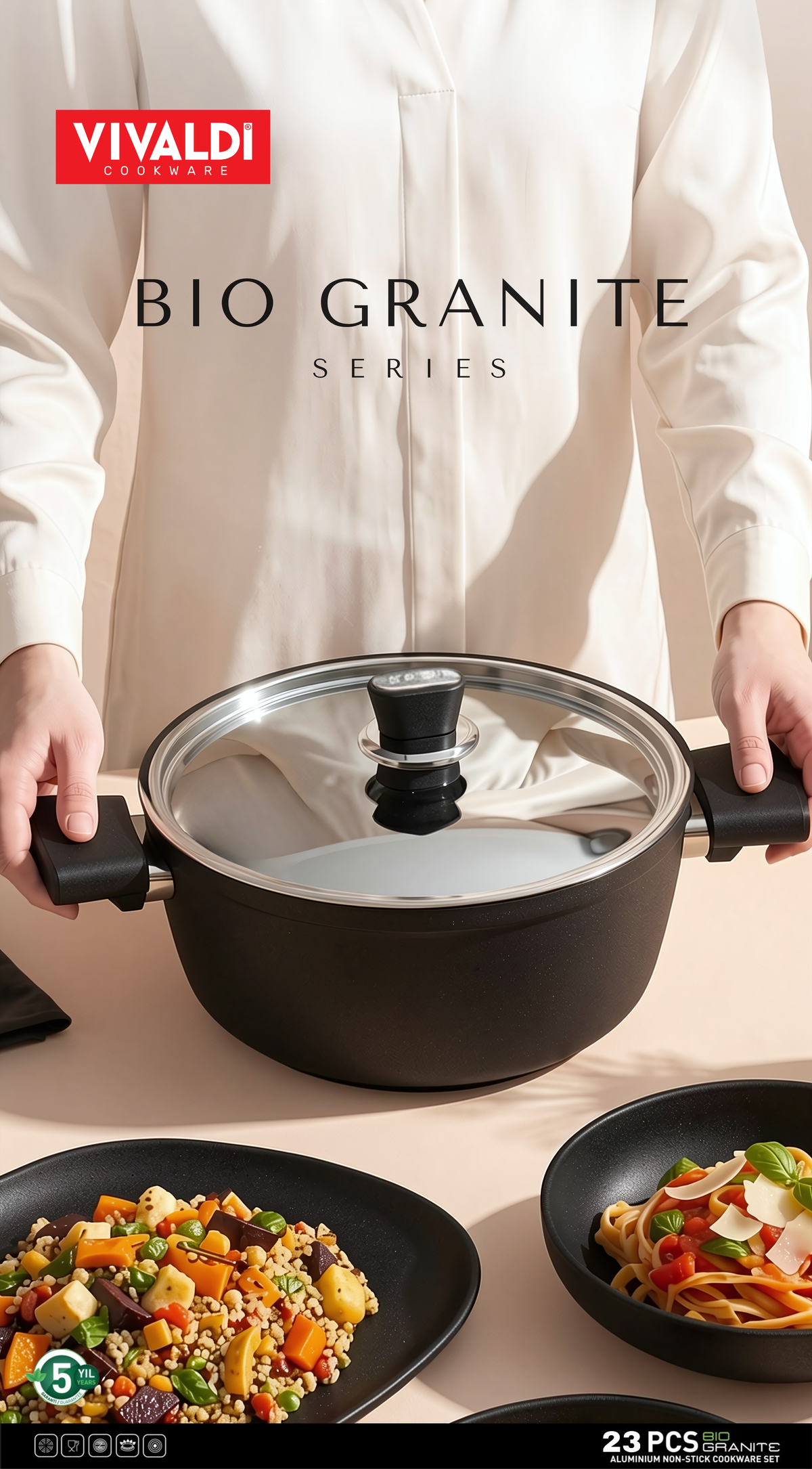 BIO TITANIUM 23-PIECE COOKWARE SET