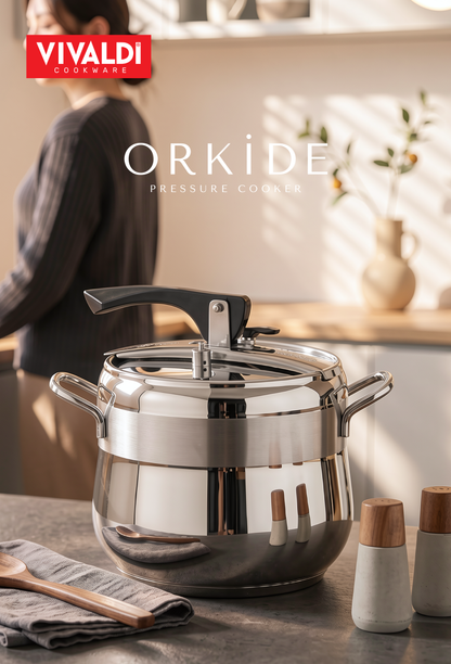 ORKIDE 10-LITER STAINLESS STEEL PRESSURE COOKER