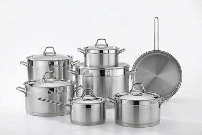 ANKA 11-PIECE STAINLESS STEEL COOKWARE SET – STAINLESS STEEL HANDLES