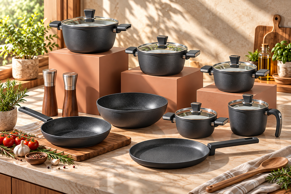 BIO GRANITE 13-PIECE COOKWARE SET