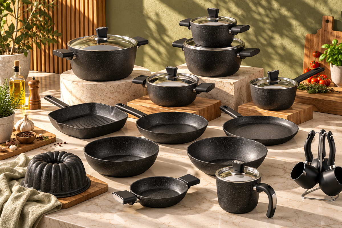 BIO GRANITE 23-PIECE COOKWARE SET