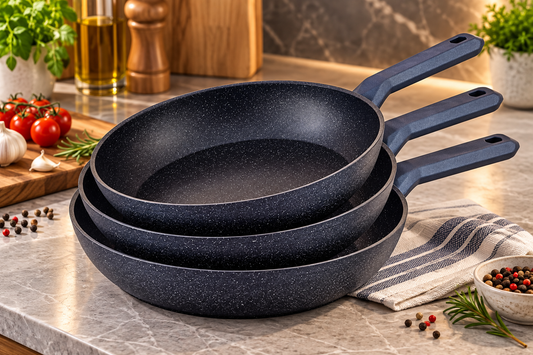ECO 3-PIECE GRANITE FRYING PAN SET