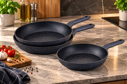 ECO 3-PIECE GRANITE FRYING PAN SET