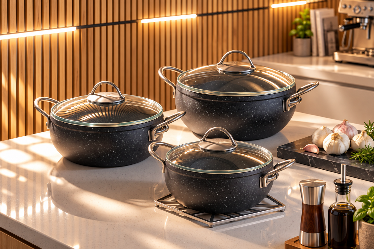 ECO MINI 6-PIECE GRANITE COOKWARE SET