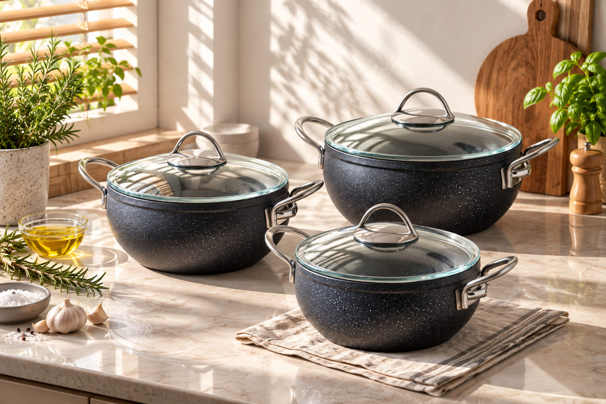 ECO MINI 6-PIECE GRANITE COOKWARE SET