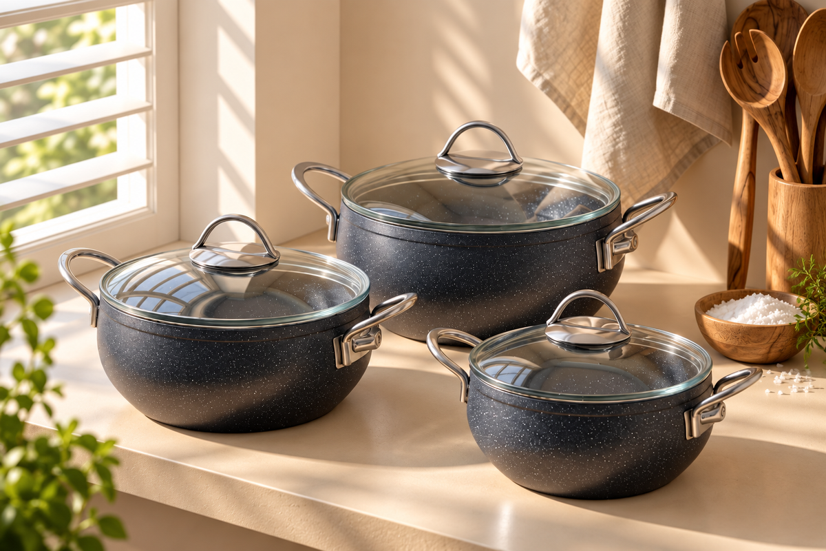 ECO MINI 6-PIECE GRANITE COOKWARE SET