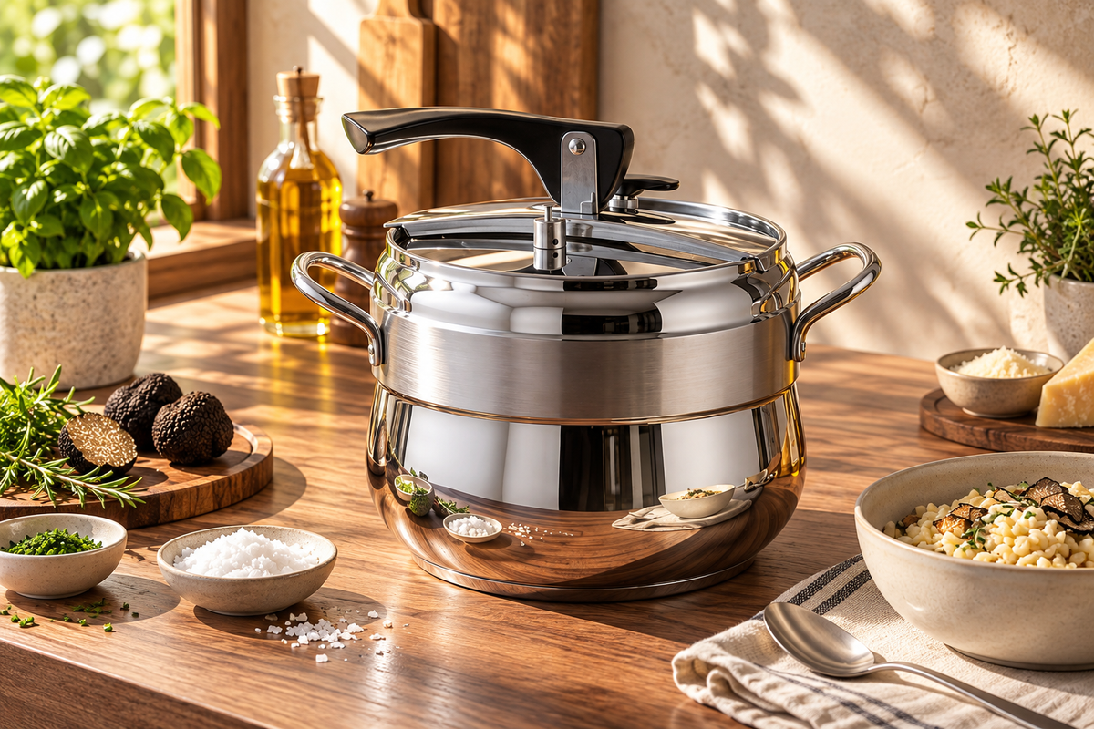 ORKIDE 13-LITER STAINLESS STEEL PRESSURE COOKER