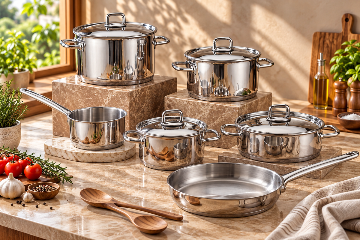 PREMIUM 11-PIECE STAINLESS STEEL COOKWARE SET