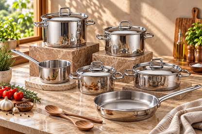 PREMIUM 11-PIECE STAINLESS STEEL COOKWARE SET