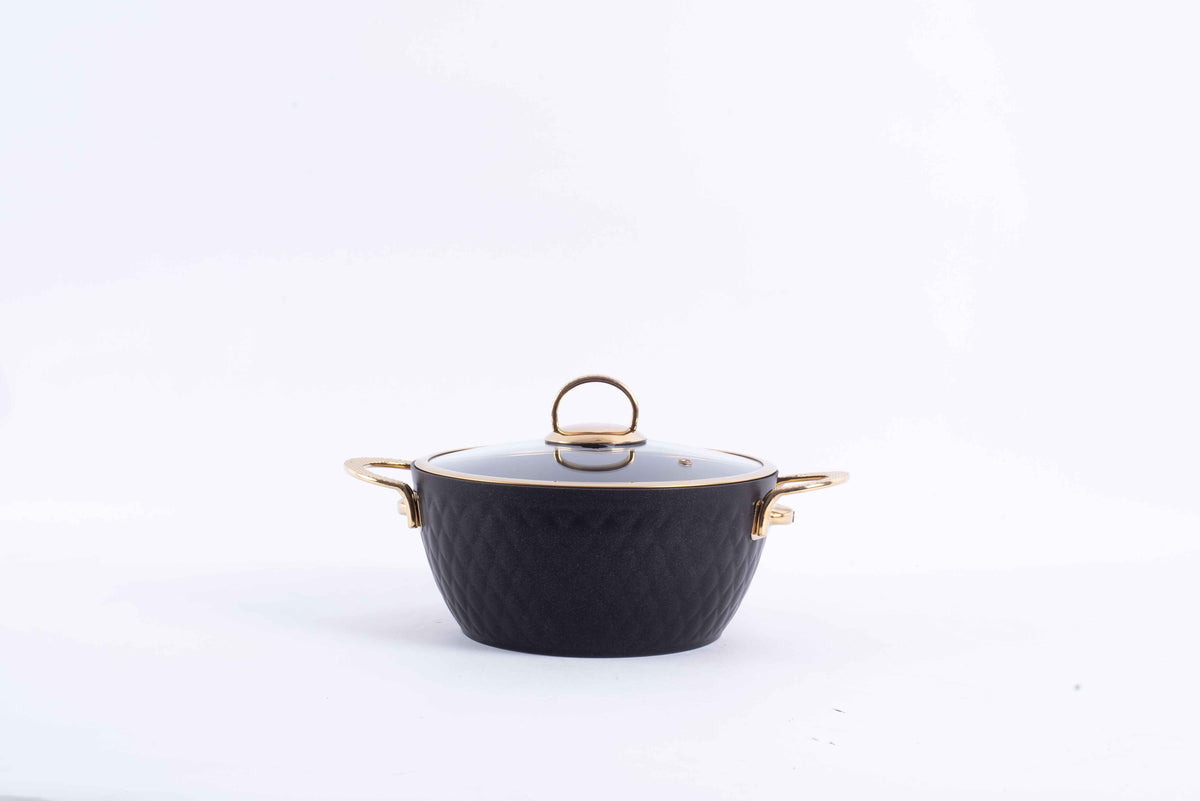 LIDYA DIAMOND 9-PIECE GRANITE COOKWARE SET