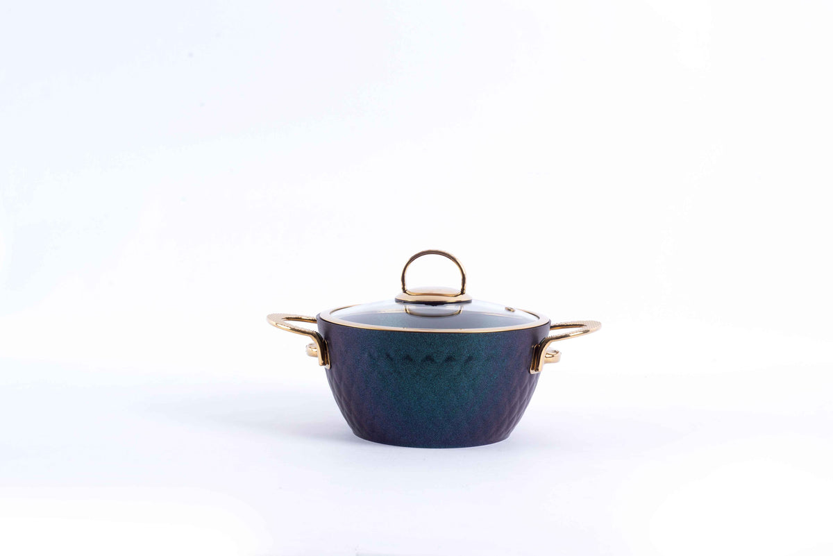 LIDYA GOLD 9-PIECE GRANITE COOKWARE SET