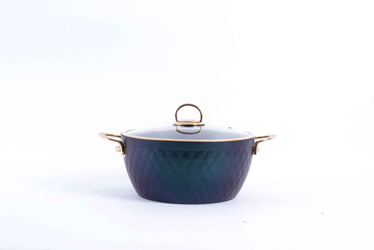 LIDYA GOLD 9-PIECE GRANITE COOKWARE SET